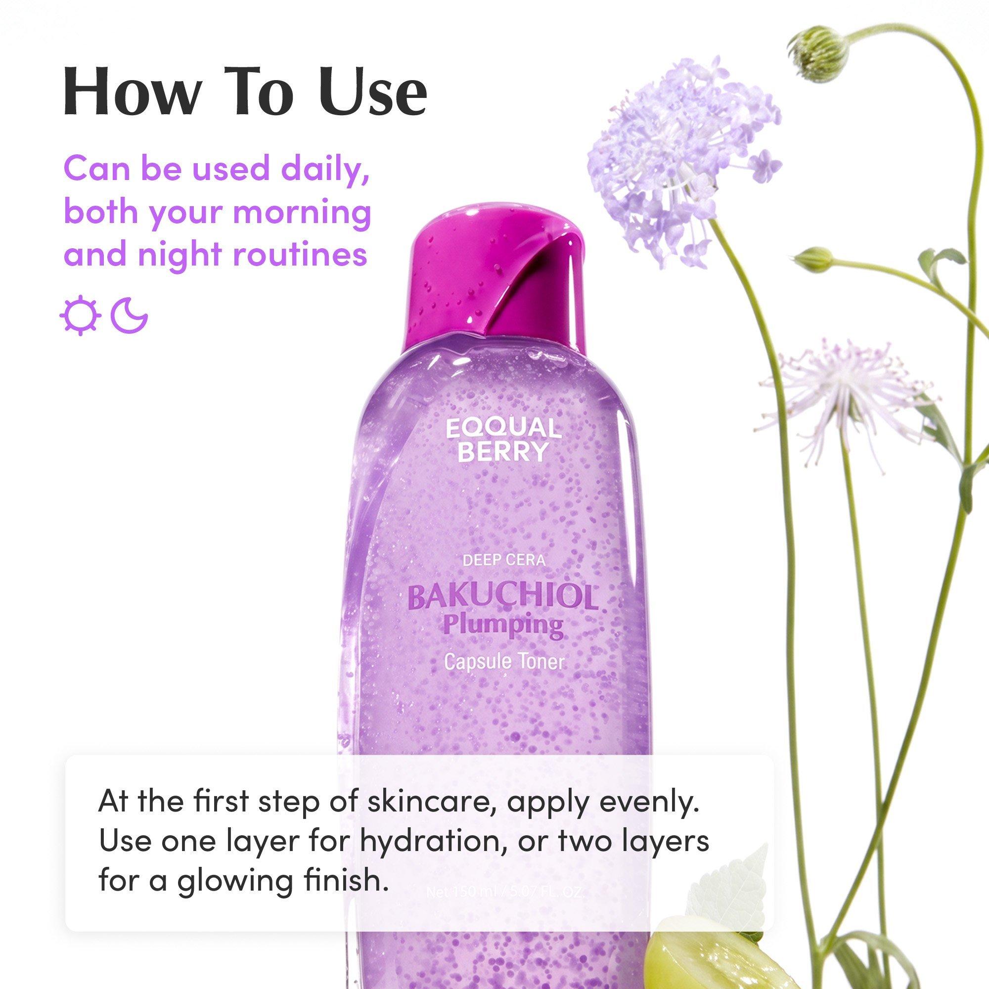 EQQUALBERRY Bakuchiol Plumping & Pore Refining Toner — фото 7
