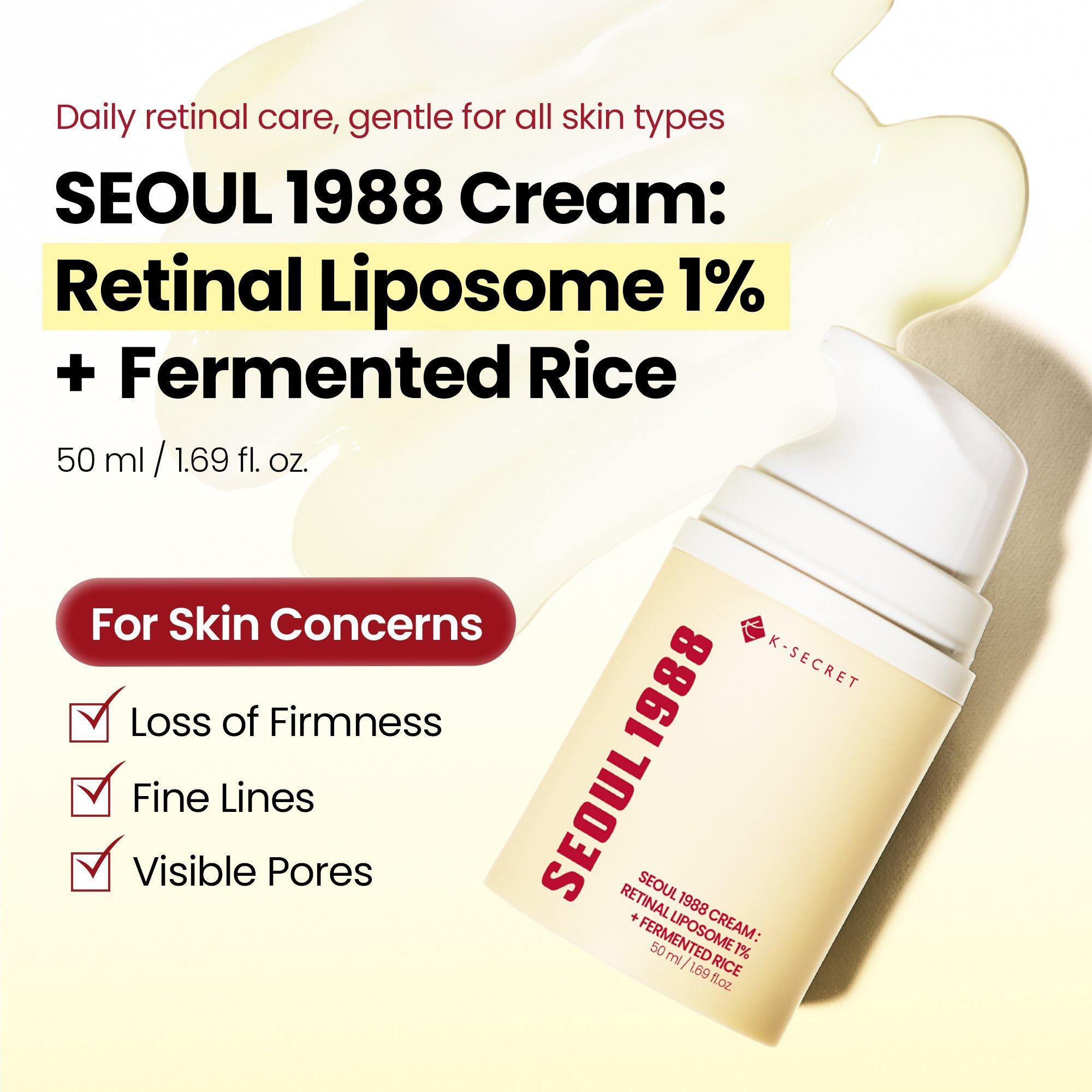 K-SECRET SEOUL 1988 Retinal 1% + Fermented Rice Daily Cream — фото 3