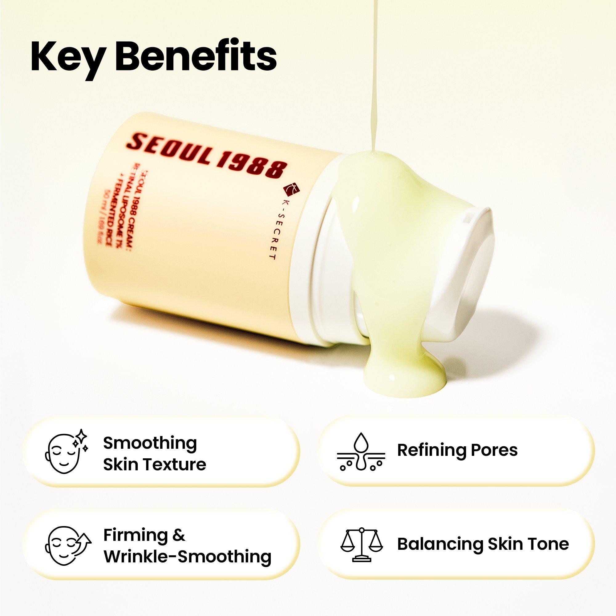 K-SECRET SEOUL 1988 Retinal 1% + Fermented Rice Daily Cream — фото 6