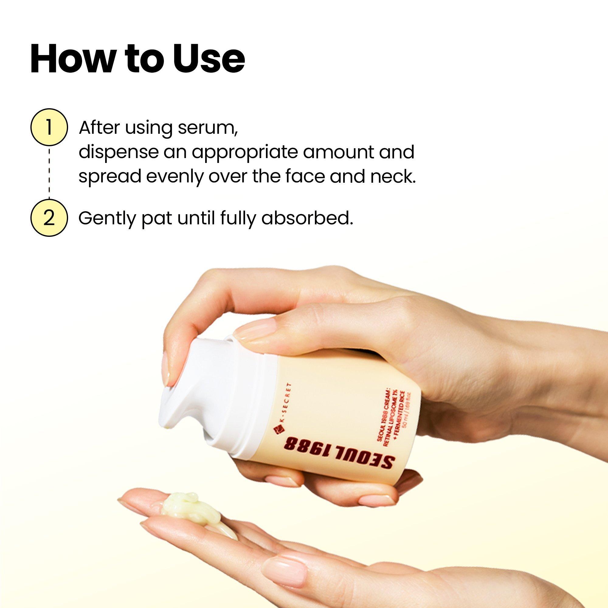 K-SECRET SEOUL 1988 Retinal 1% + Fermented Rice Daily Cream — фото 8