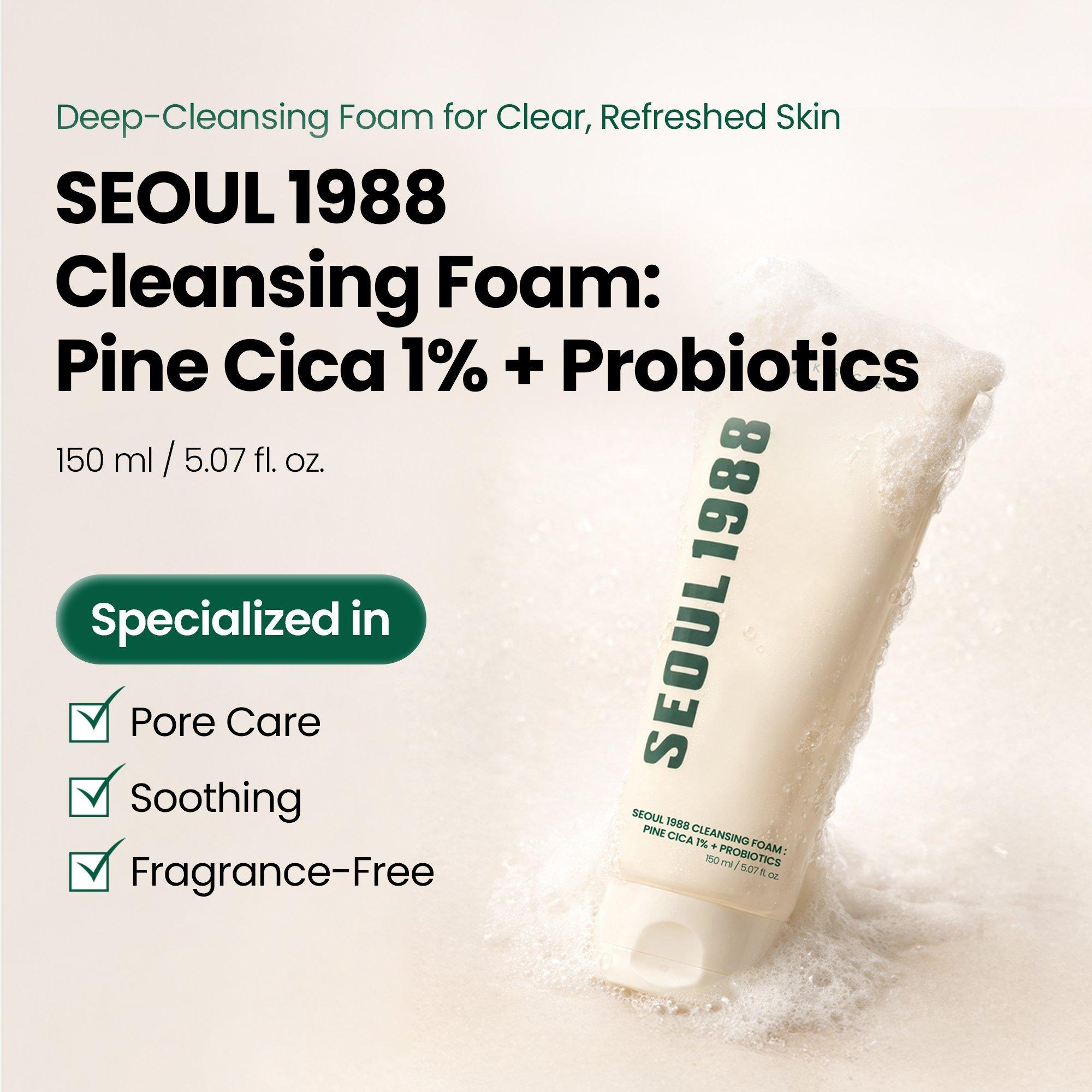 K-SECRET SEOUL 1988 Pine Cica 1% + Probiotics Purifying Cleansing Foam — фото 3