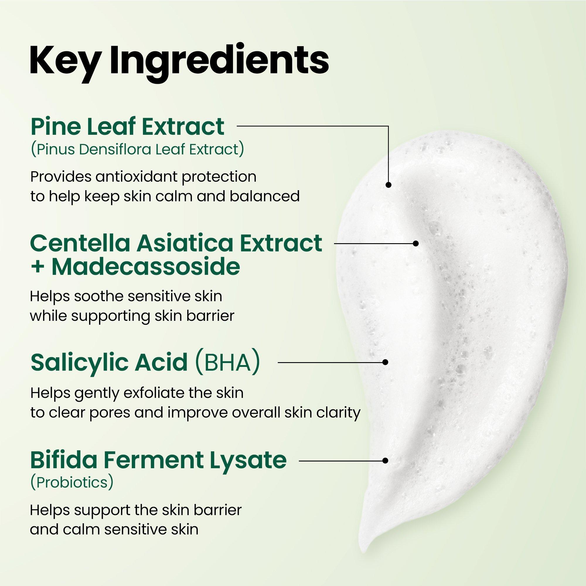 K-SECRET SEOUL 1988 Pine Cica 1% + Probiotics Purifying Cleansing Foam — фото 4