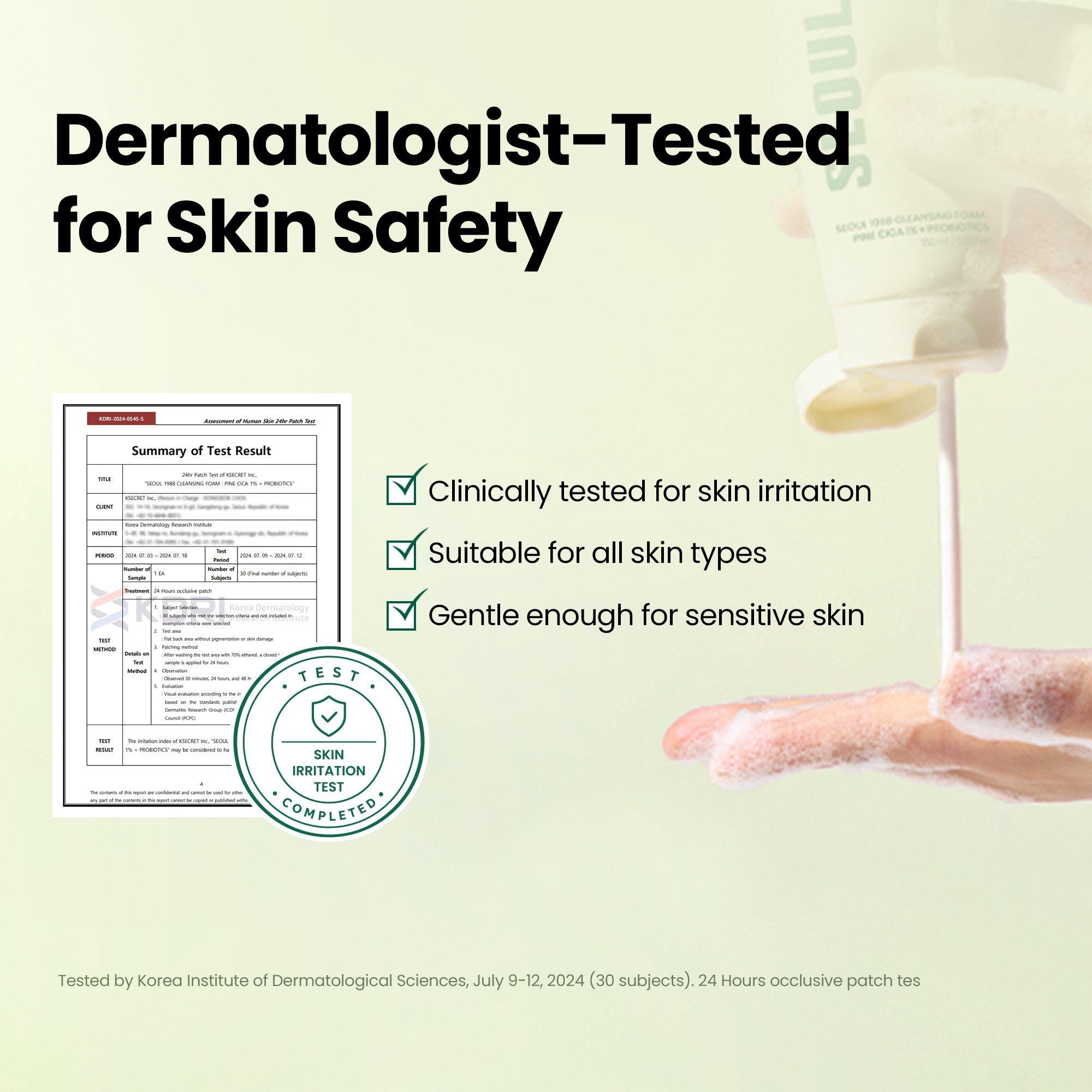 K-SECRET SEOUL 1988 Pine Cica 1% + Probiotics Purifying Cleansing Foam — фото 6