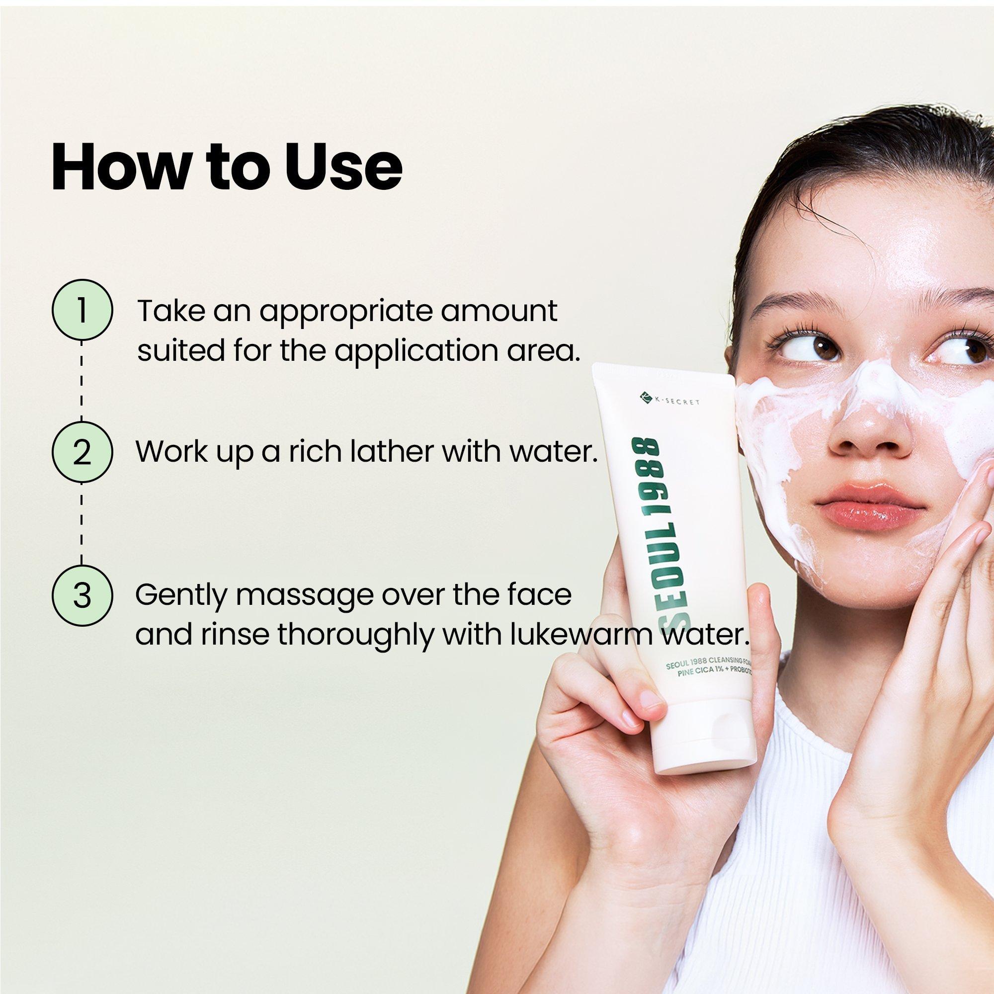 K-SECRET SEOUL 1988 Pine Cica 1% + Probiotics Purifying Cleansing Foam — фото 7