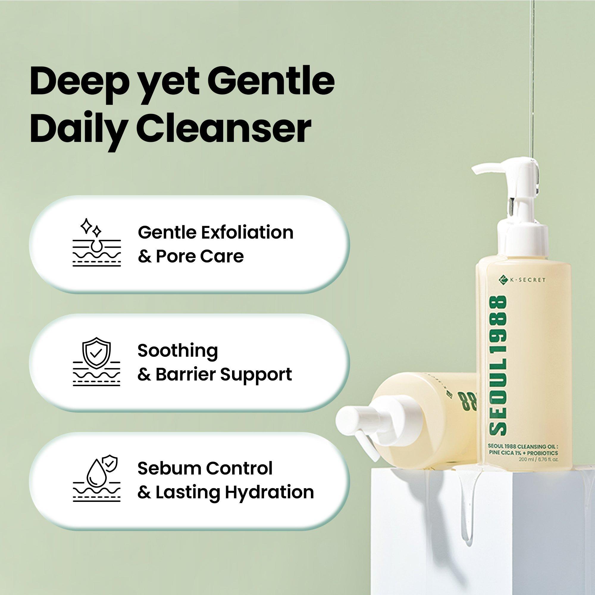 K-SECRET SEOUL 1988 Pine Cica 1% + Probiotics Deep Pore Cleansing Oil — фото 5