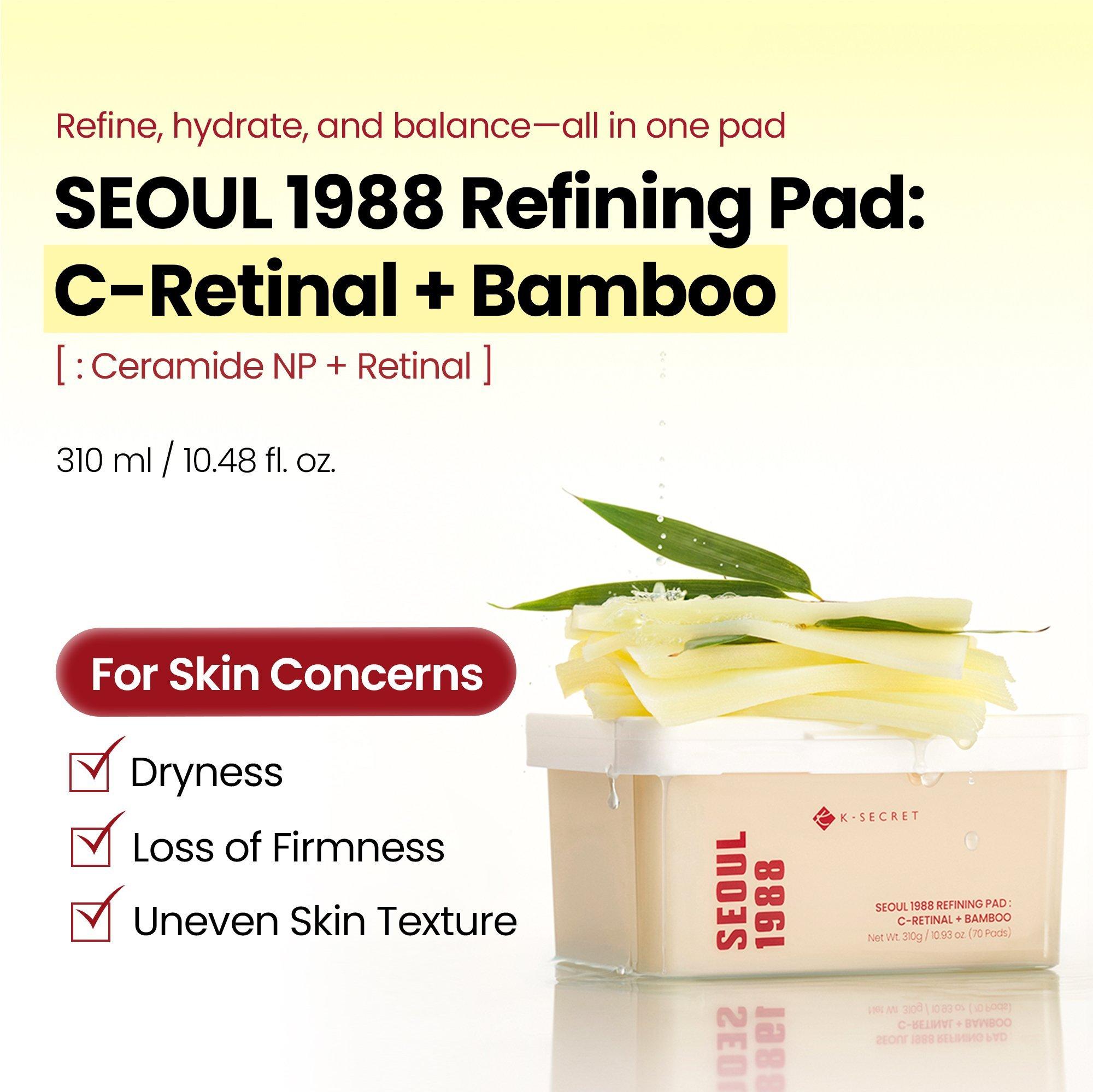 K-SECRET SEOUL 1988 Retinal + Ceramide Refining Toner Pads — фото 3
