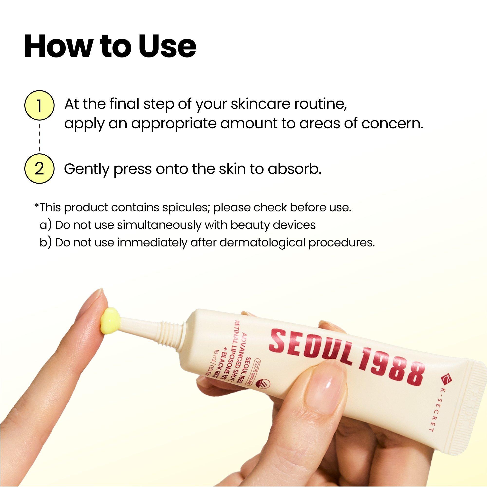 K-SECRET SEOUL 1988 Retinal 12% + Black Rice Spot Treatment Shot — фото 8
