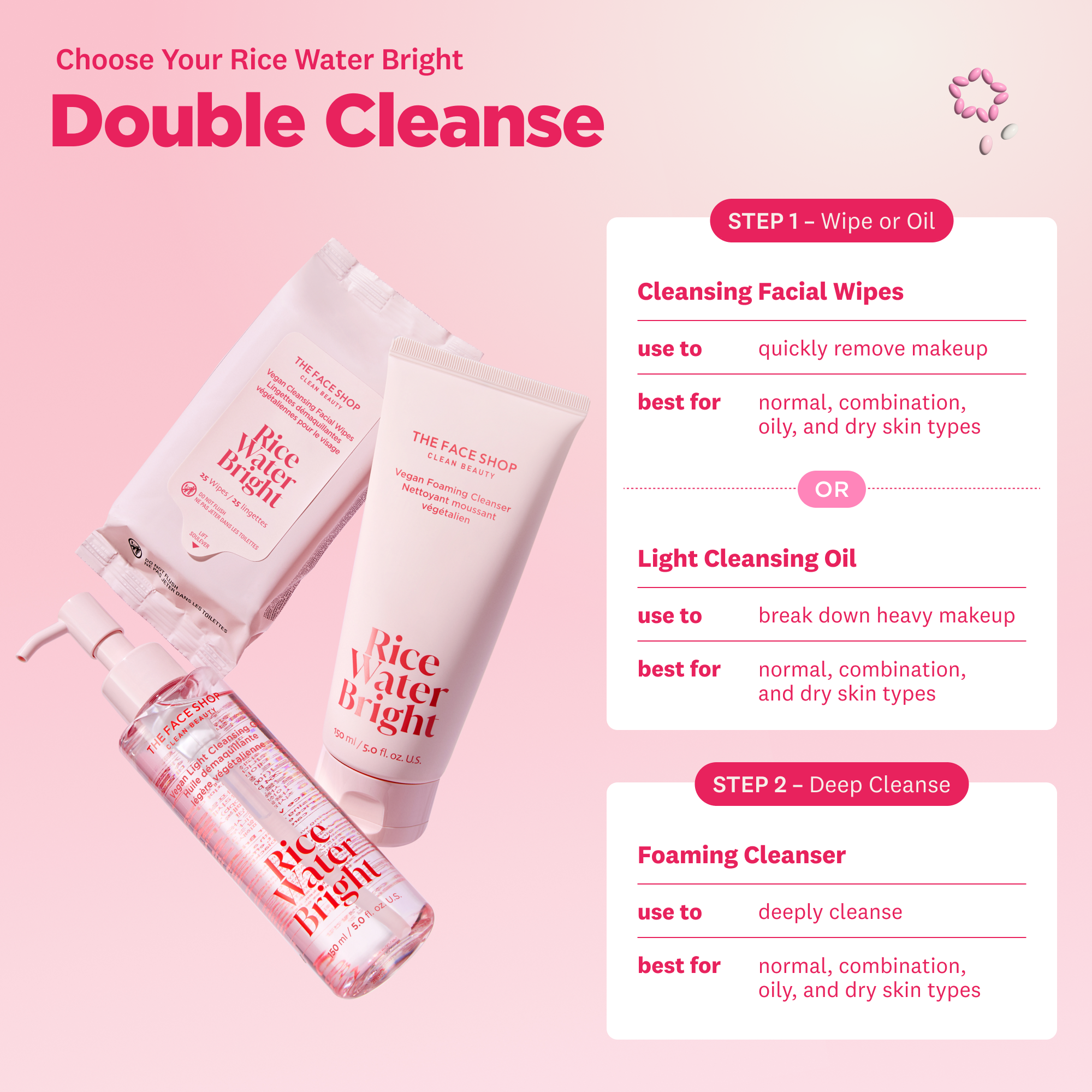 The Face Shop Rice Water Bright Vegan Light Cleansing Oil — фото 7