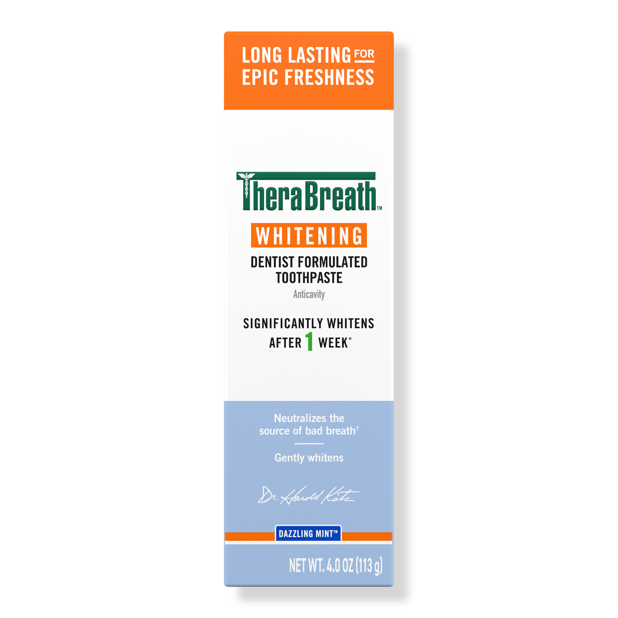 TheraBreath Whitening Toothpaste Dazzling Mint #1