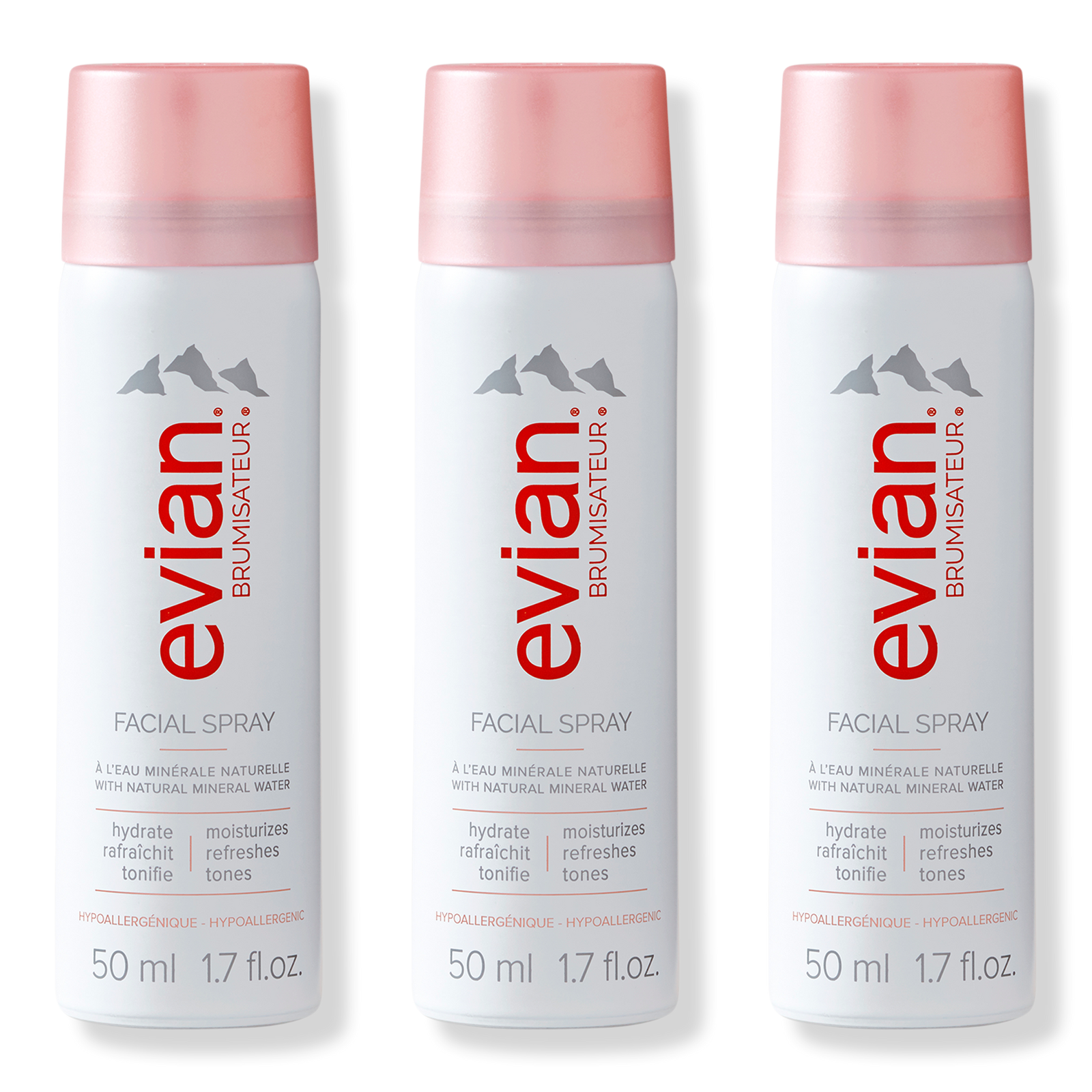 Natural Mineral Water Facial Spray Travel Trio