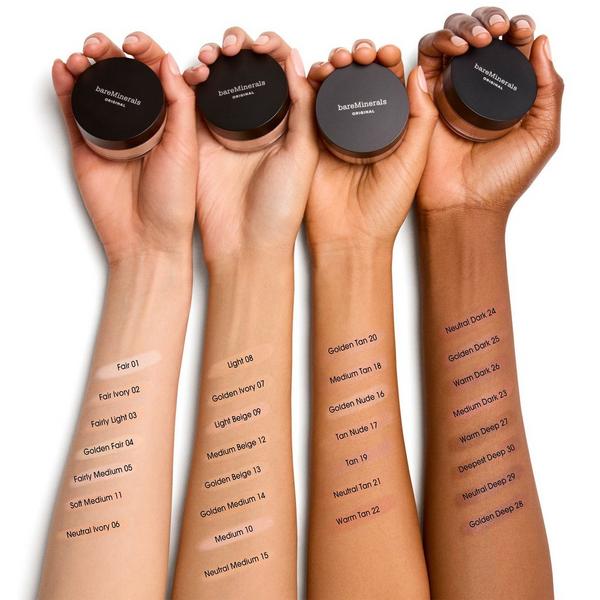 Base mineral en polvo suelto original sin talco SPF 15 6