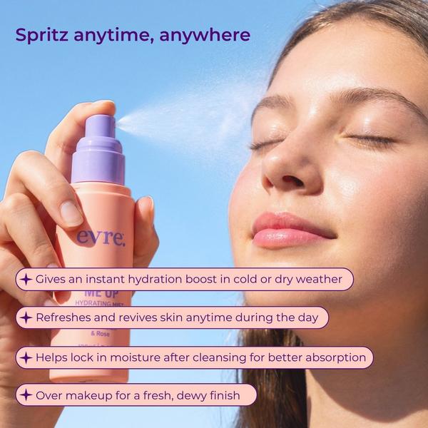 Evre Skincare Wake Me Up Watermelon & Rose Hydrating Face Mist for Teens #2
