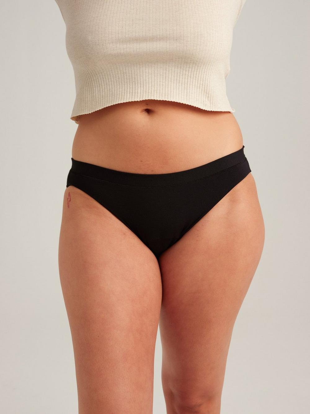Saalt Leakproof Comfort Bikini - Xl-volcanic Black