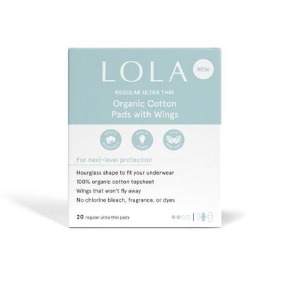 Lola Regular Organic Cotton Pads W/ Wings