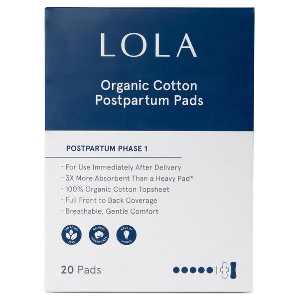 LOLA Organic Cotton Postpartum Pads Phase 1 #1