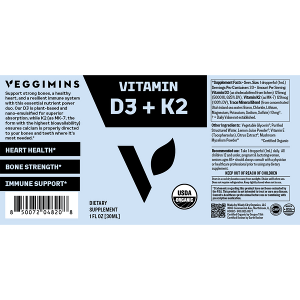 Veggimins Organic Nano Vitamin D3 + K2 #4