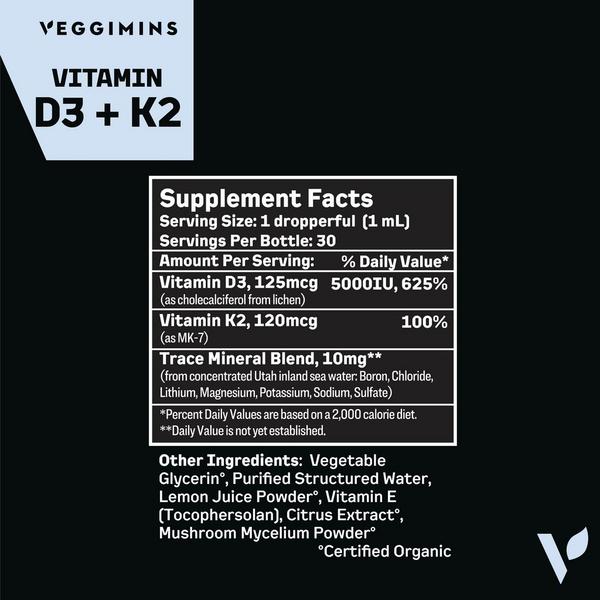 Veggimins Organic Nano Vitamin D3 + K2 #5
