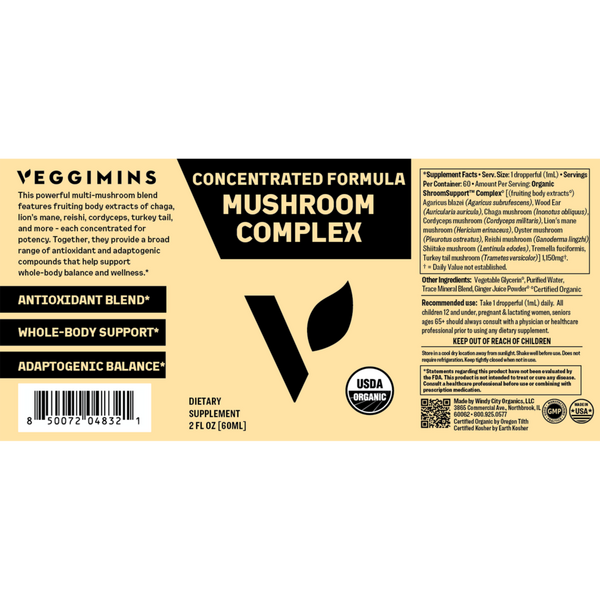 Veggimins Organic Mushroom Complex #4