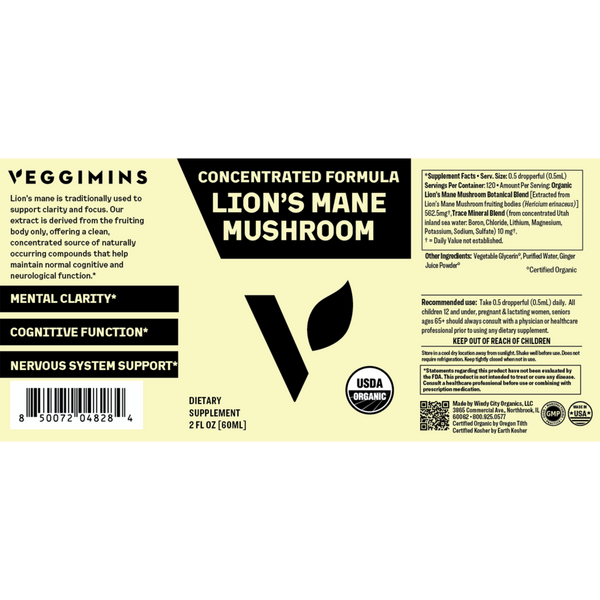 Veggimins Organic Lion's Mane Mushroom #4