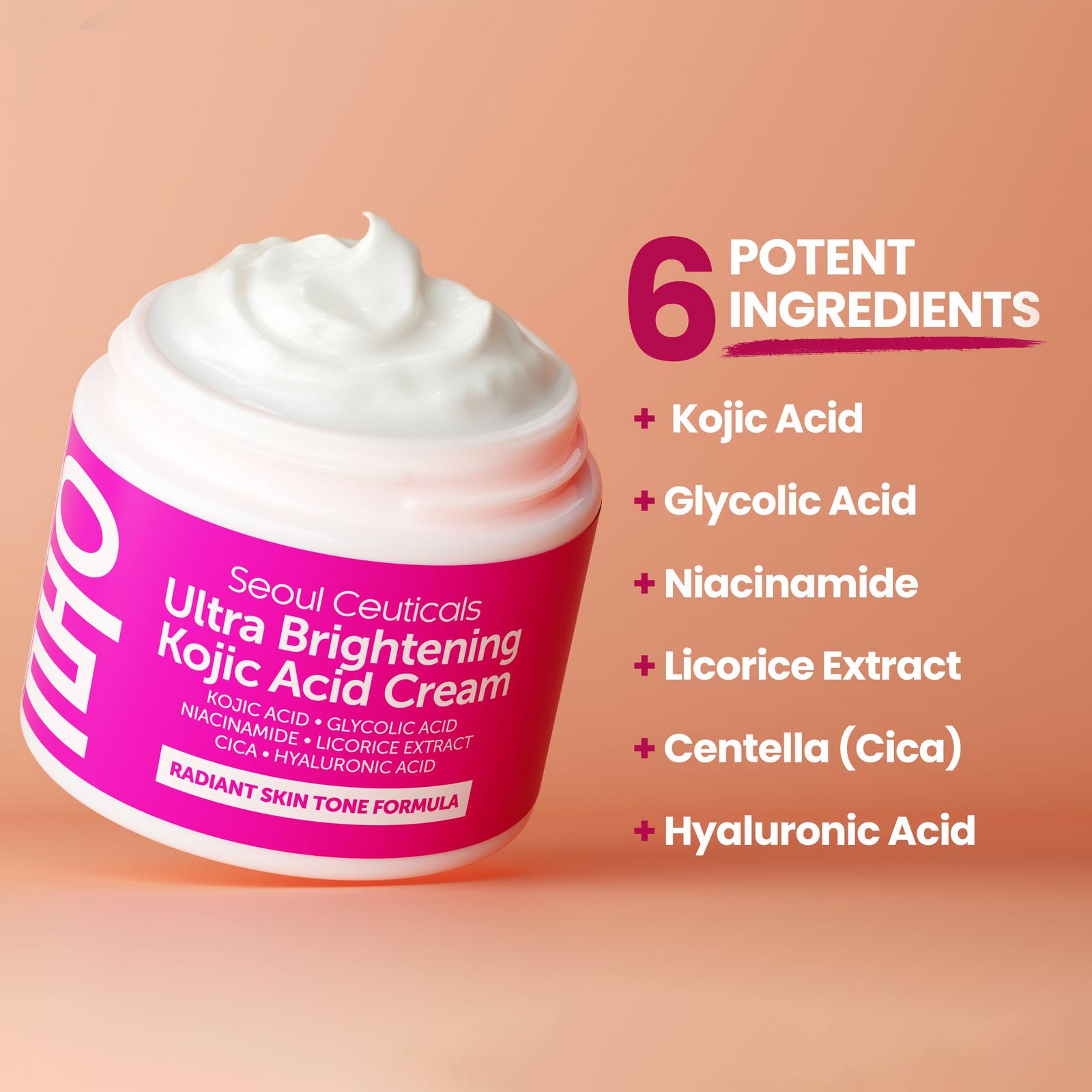 Korean Skin Care Ultra Brightening Kojic Acid Cream