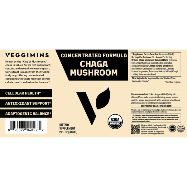Veggimins Organic Chaga Mushroom #4