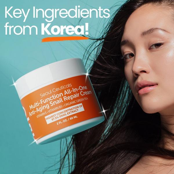 Seoul Ceuticals Korean Skin Care Multi-Function All-In-One Anti-Aging Snail Repair Cream #8