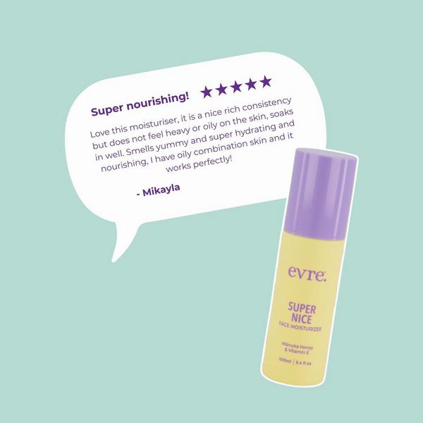 Evre Skincare Super Nice Mānuka Honey & Vitamin E Face Moisturizer for Teens #7