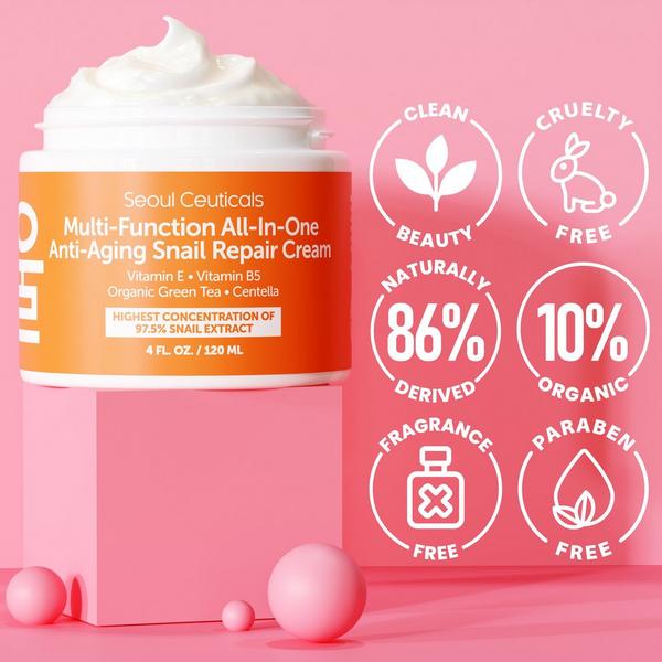 Seoul Ceuticals Korean Skin Care Multi-Function All-In-One Anti-Aging Snail Repair Cream #4
