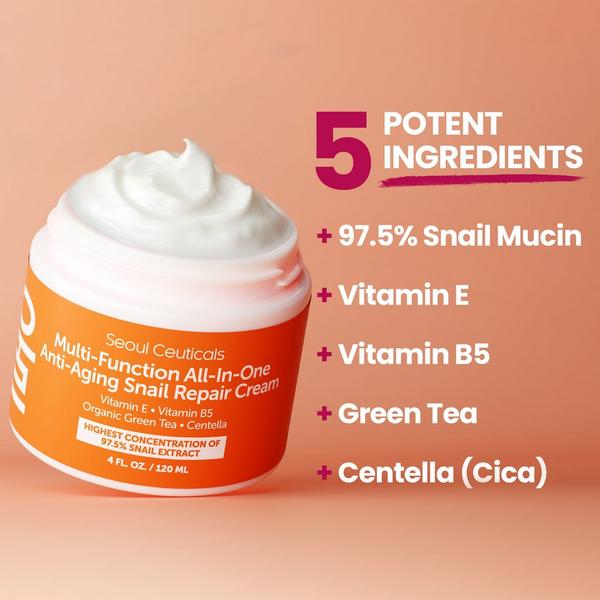 Seoul Ceuticals Korean Skin Care Multi-Function All-In-One Anti-Aging Snail Repair Cream #5