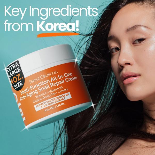Seoul Ceuticals Korean Skin Care Multi-Function All-In-One Anti-Aging Snail Repair Cream #8