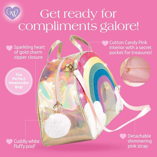 Glimmer Wish Unicorn Rainbow Overnight Bag #3