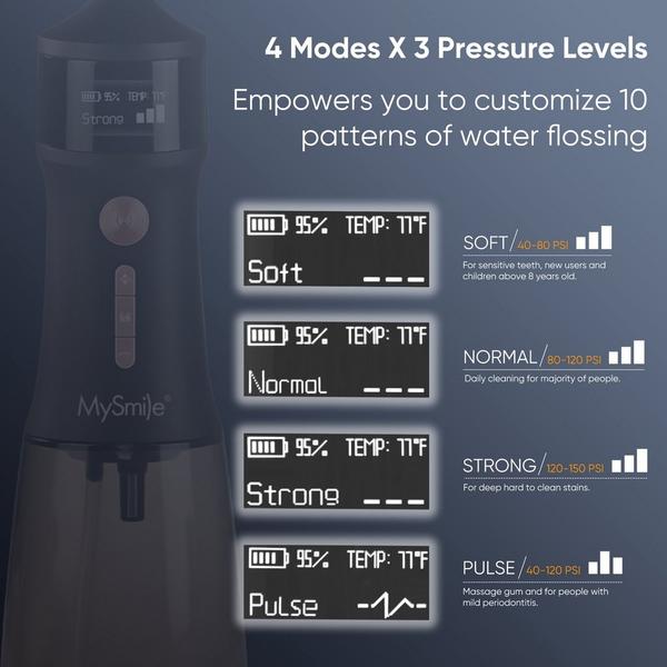 MySmile LP221 Cordless Professional Water Flosser with UVC Sterilizable #3