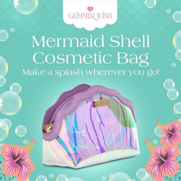 Glimmer Wish Mermaid Shell Cosmetic Bag #2