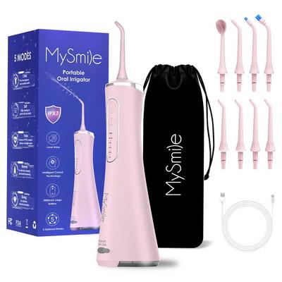 MySmile LP211 Portable Cordless Water Flosser with 5 Modes