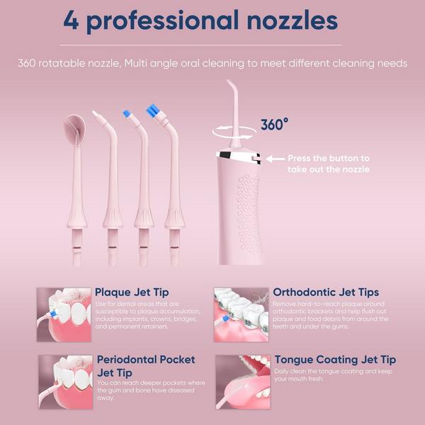 MySmile LP211 Portable Cordless Water Flosser with 5 Modes #7