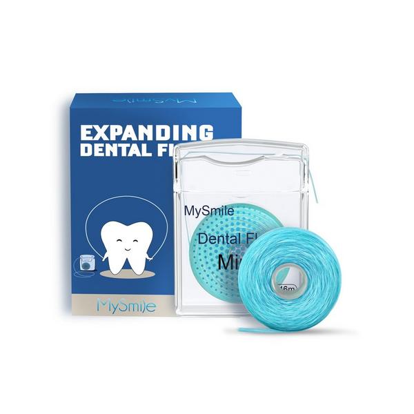 MySmile Woven Dental Floss with Coconut Oil, Mint Flavor, 50 Yards #1