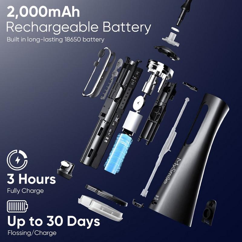 LP211 Portable Cordless Water Flosser with 5 Modes - Black