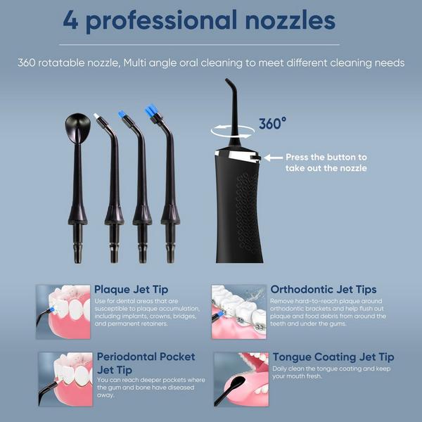 MySmile LP211 Portable Cordless Water Flosser with 5 Modes #7