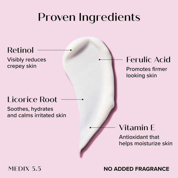 Medix 5.5 Retinol + Ferulic Acid Age Rewind Fragrance Free Body Cream Moisturizer #3