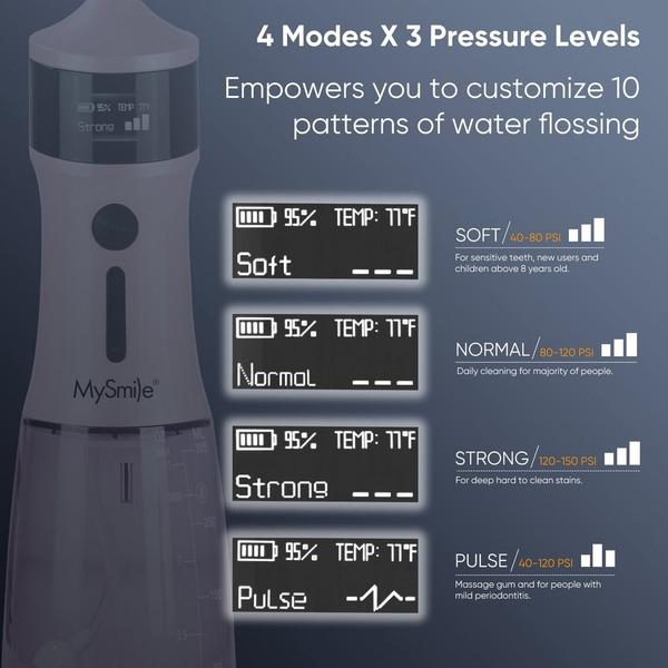 MySmile LP221 Cordless Professional Water Flosser with UVC Sterilizable #4