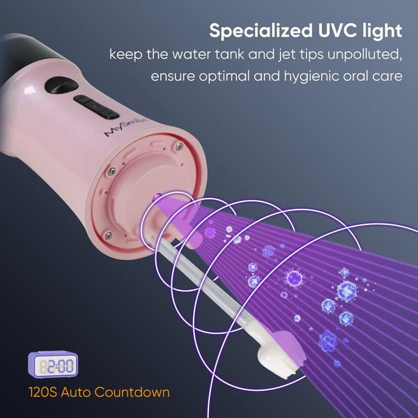 MySmile LP221 Cordless Professional Water Flosser with UVC Sterilizable #6