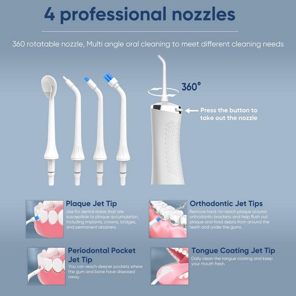 MySmile LP211 Portable Cordless Water Flosser with 5 Modes #7