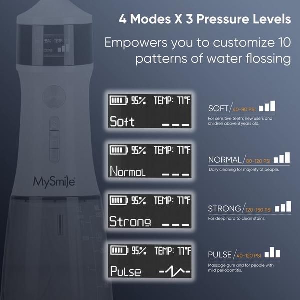 MySmile LP221 Cordless Professional Water Flosser with UVC Sterilizable #4