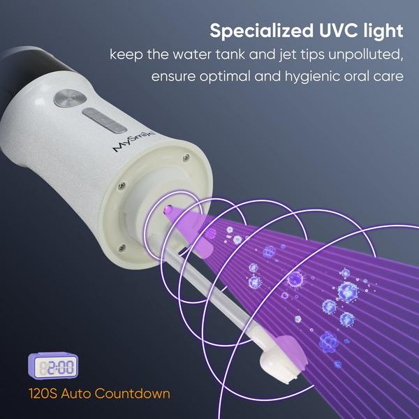 MySmile LP221 Cordless Professional Water Flosser with UVC Sterilizable #6
