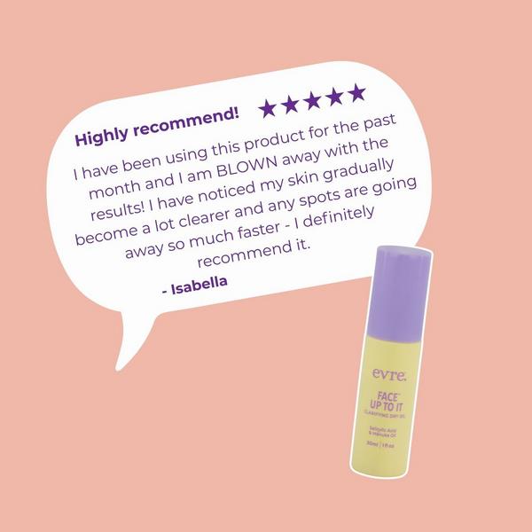 Evre Skincare Face Up To It Clarifying Dry Oil for Teens #4