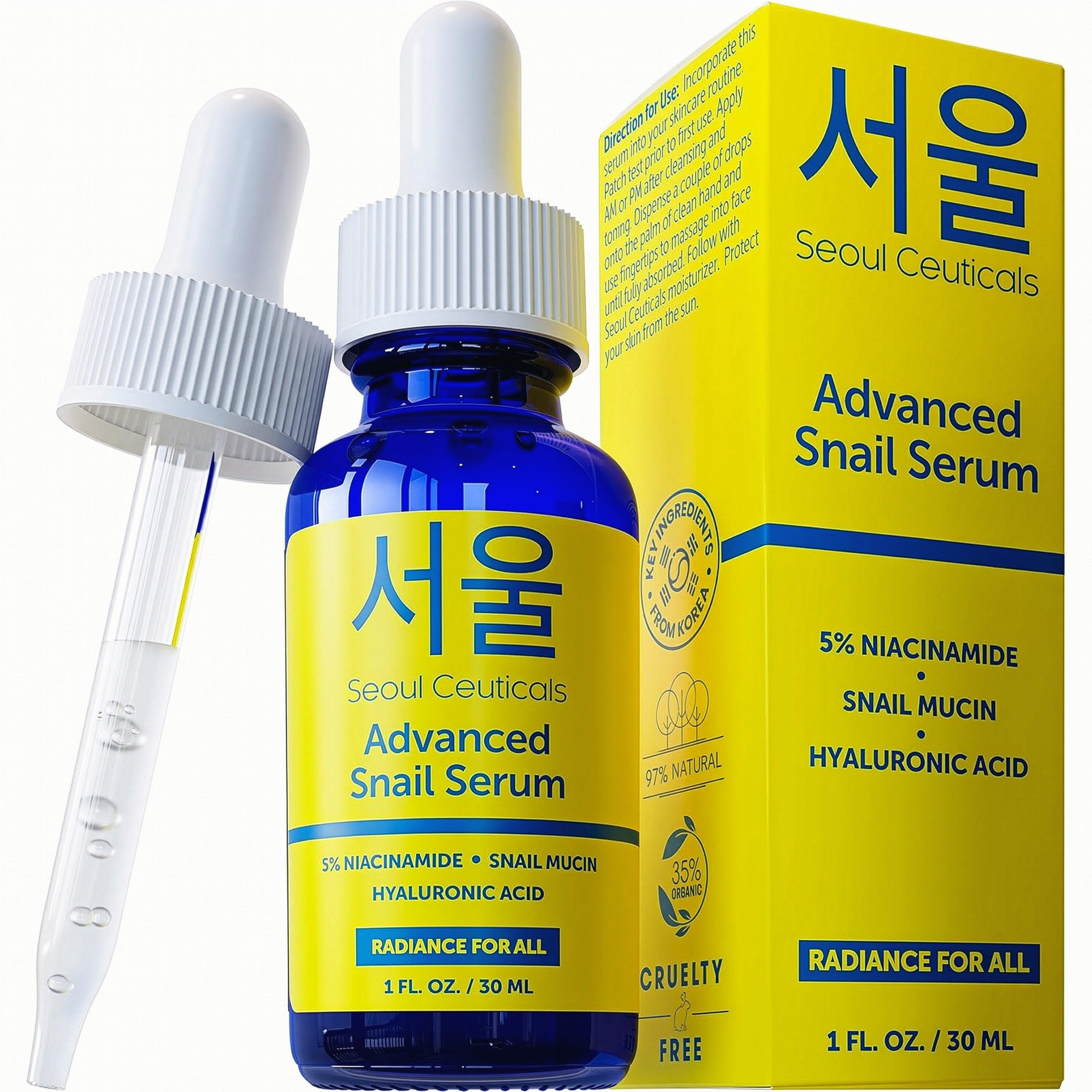 Seoul Ceuticals Korean Skin Care Niacinamide Advanced Snail Serum #1