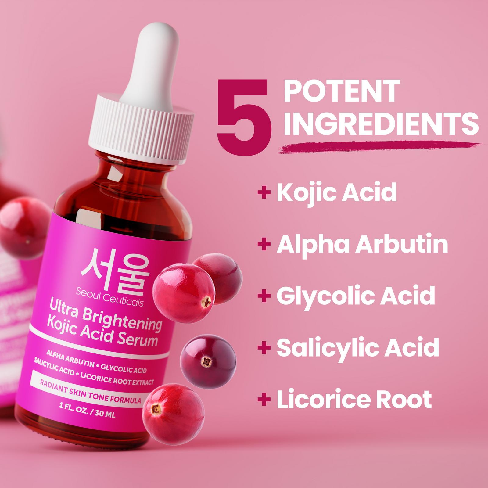 Korean Skin Care Ultra Brightening Kojic Acid Serum