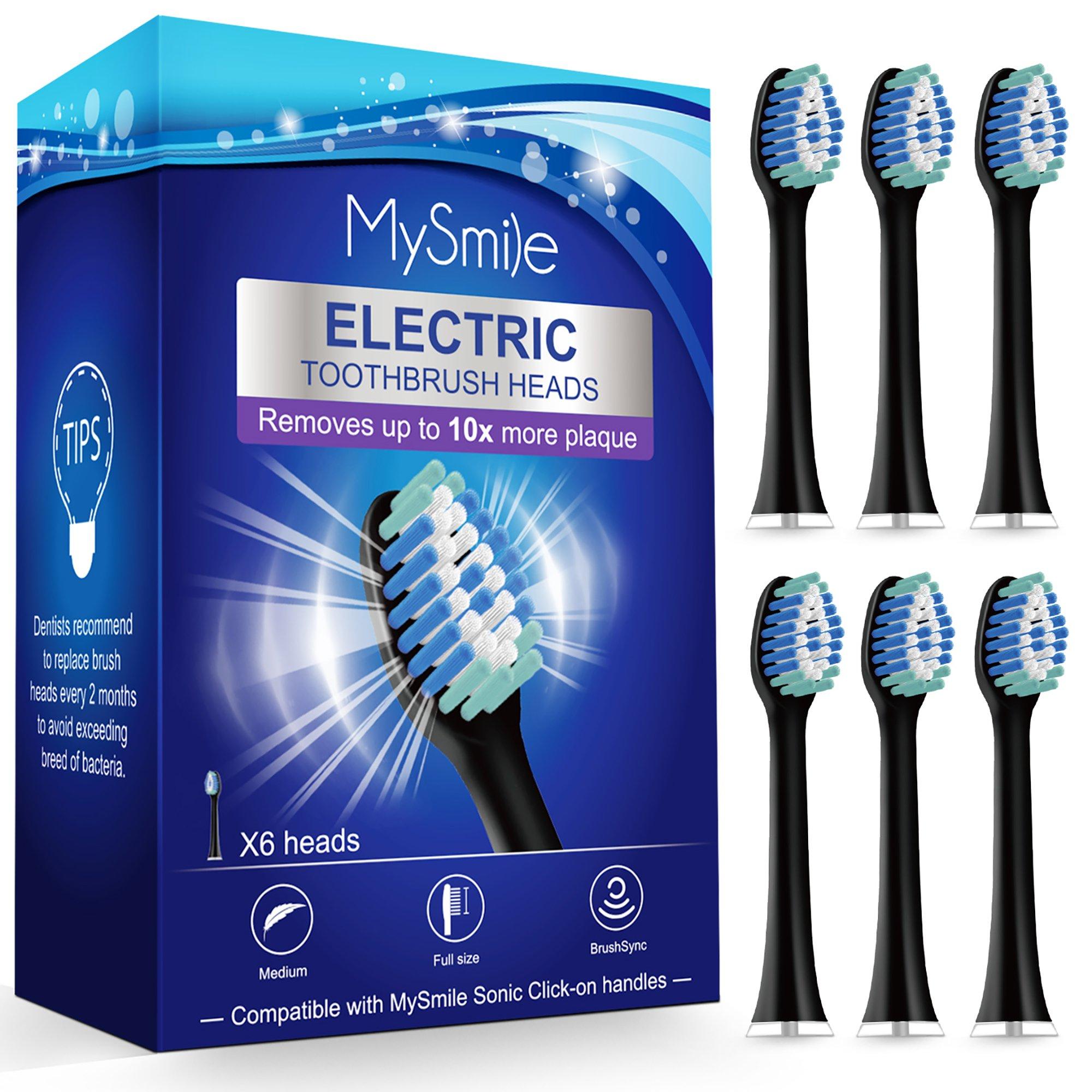 MySmile Elite Sonic Toothbrush Replacement Heads (6 Pack) #1