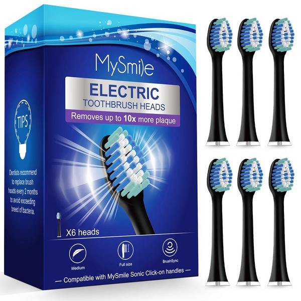 MySmile Elite Sonic Toothbrush Replacement Heads (6 Pack) #1