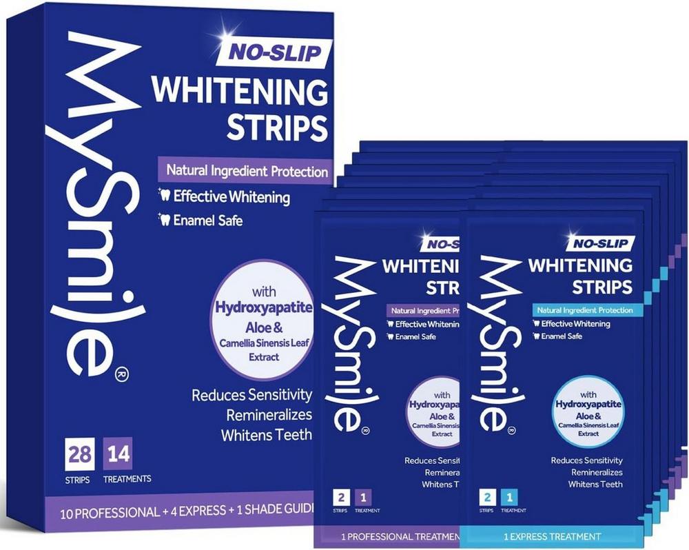 Mysmile Non-slip Teeth Whitening Strips With Natural Ingredients - 14 Sets